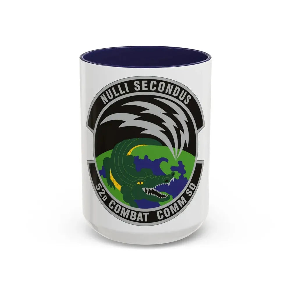 52d Combat Communications Squadron (U.S. Air Force) Accent Coffee Mug 15oz Navy - Go Mug Yourself