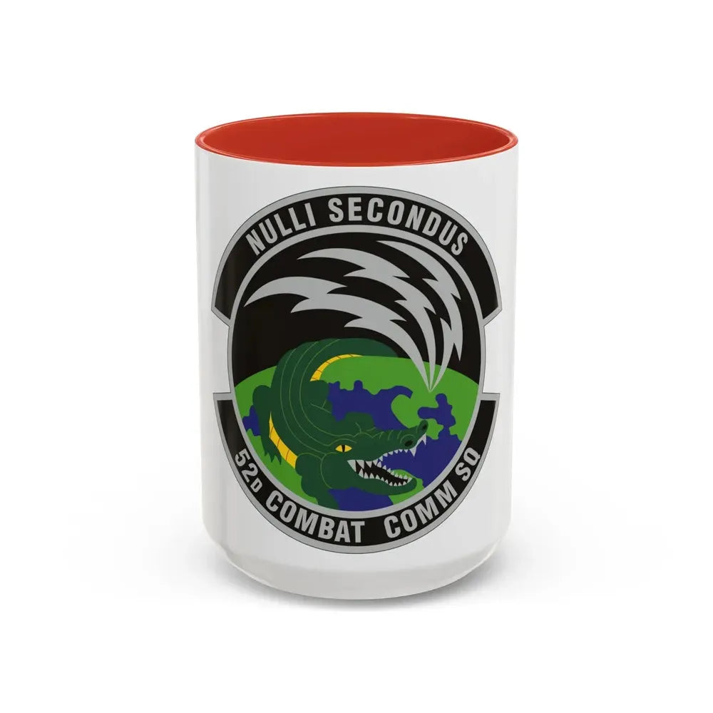 52d Combat Communications Squadron (U.S. Air Force) Accent Coffee Mug 15oz Red - Go Mug Yourself