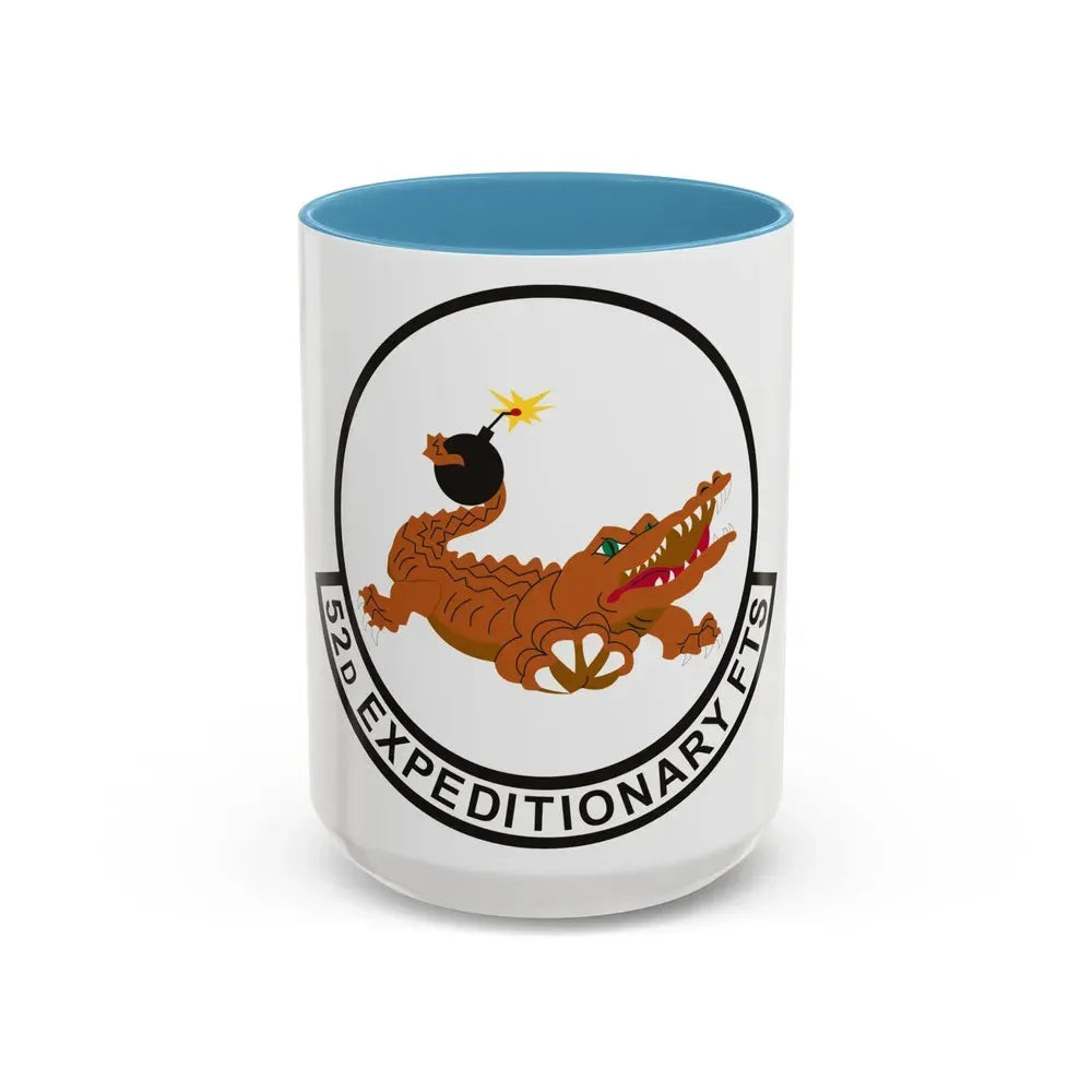 52d Expeditionary Flying Training Squadron (U.S. Air Force) Accent Coffee Mug 15oz Light Blue - Go Mug Yourself