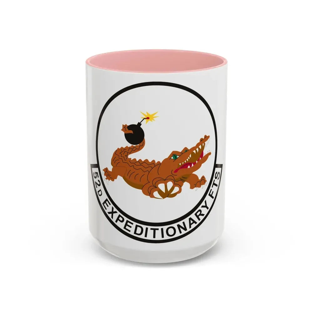 52d Expeditionary Flying Training Squadron (U.S. Air Force) Accent Coffee Mug 15oz Pink - Go Mug Yourself