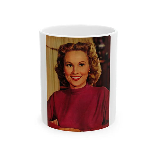 Virginia Mayo #234 - 1 Color Promo Head & Shoulder Shot Circa 40's or 50's (Vintage Female Icon) White Coffee Mug-11oz-Go Mug Yourself