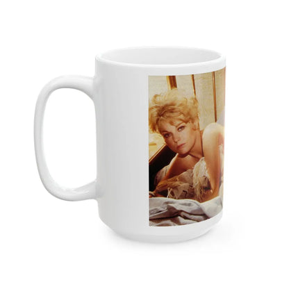 Kim Novak #255 (Vintage Female Icon) White Coffee Mug-Go Mug Yourself