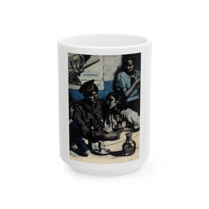 French Cafe, 1939 - White Coffee Mug-15oz-Go Mug Yourself