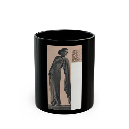 Cathy Downs #58 - Magazine Page Photo Clipping Circa 1946 (Vintage Female Icon) Black Coffee Mug-11oz-Go Mug Yourself