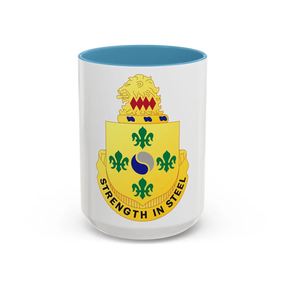 53 Armor Regiment (U.S. Army) Accent Coffee Mug-15oz-Light Blue-Go Mug Yourself