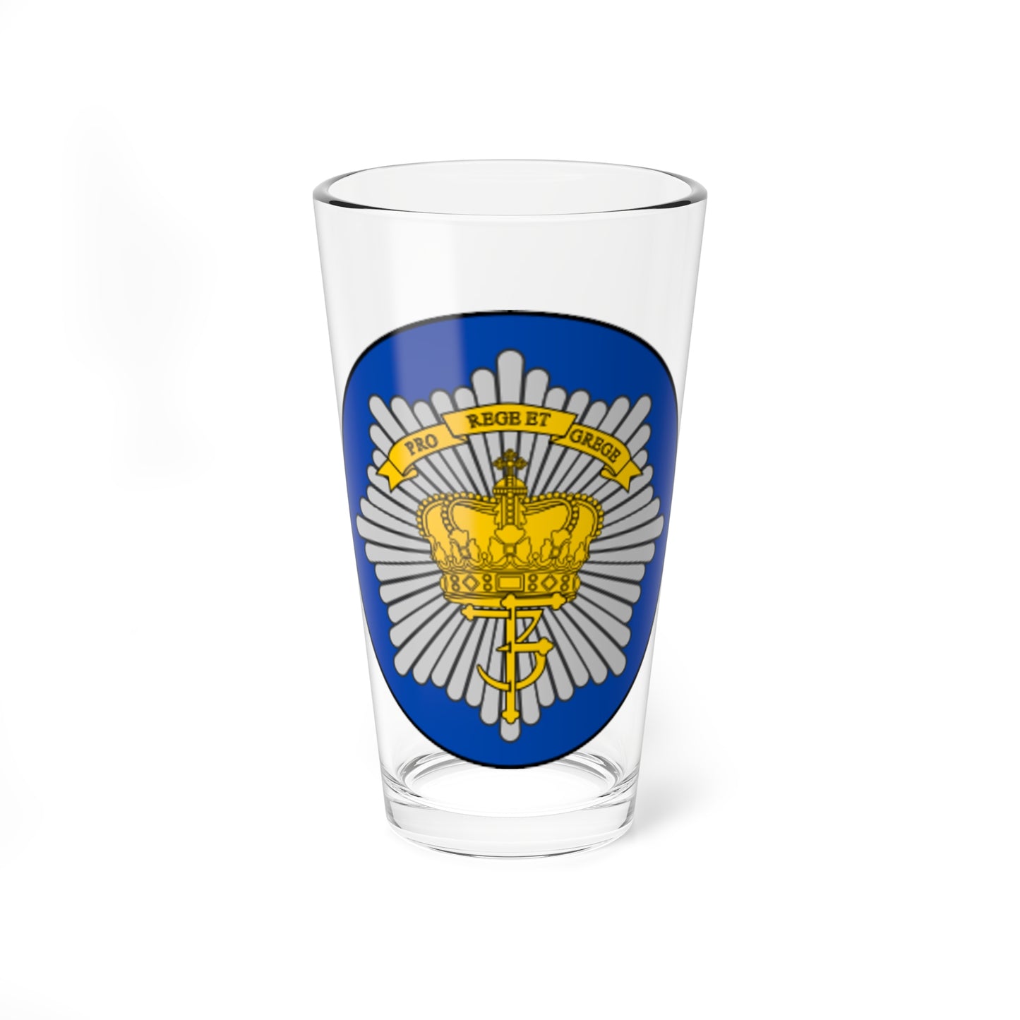 Emblem for the Danish Royal Life Guards III Battalion (Denmark) (Coat of Arms) Pint Glass 16oz