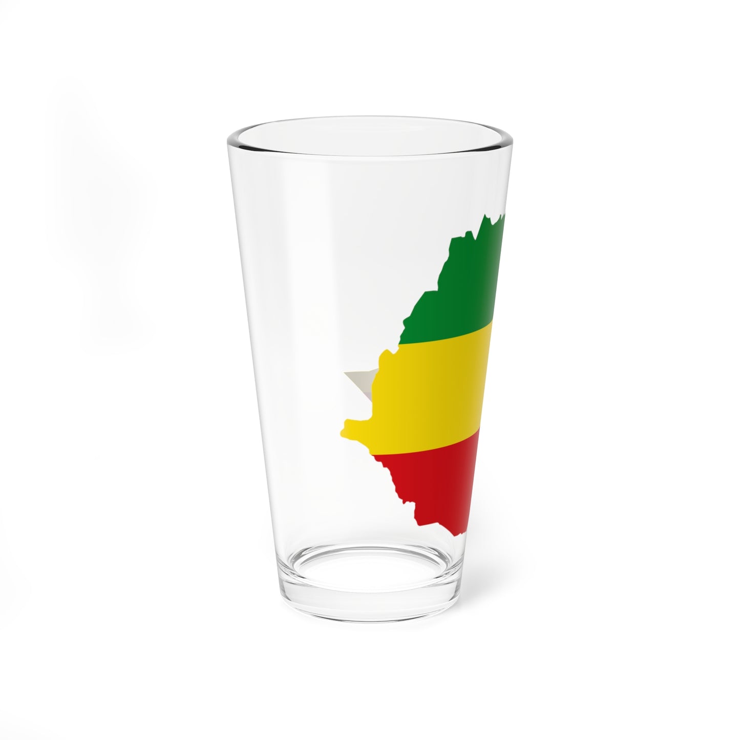 Flag map of Ethiopia 1993-1996 (Ethiopia) Pint Glass 16oz