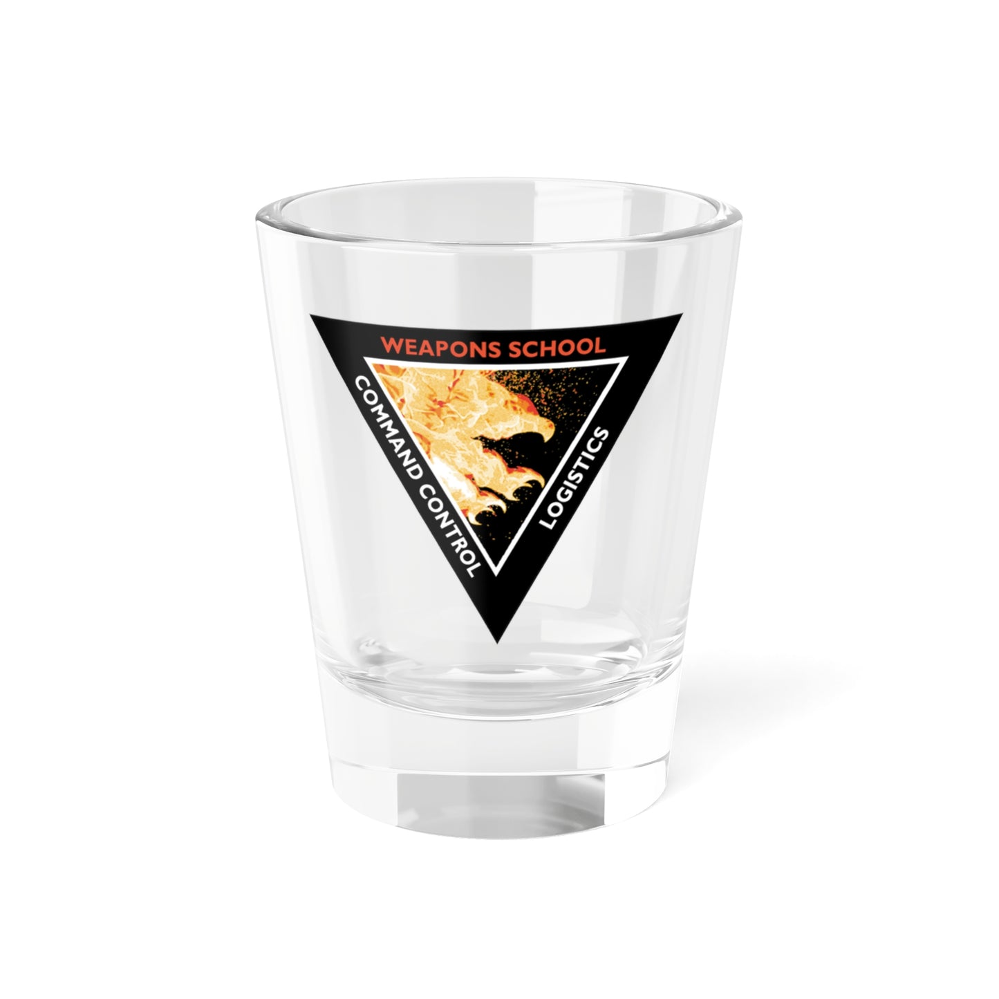 Weapons School Command Control Logistics (U.S. Navy) Shot Glass 1.5oz