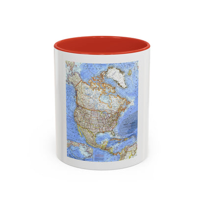 North America (1964) (Map) Accent Coffee Mug