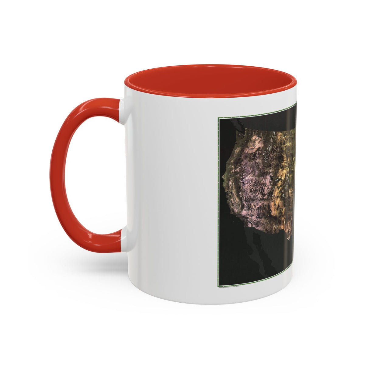 USA - Portrait U.S.A (1976) (Map) Accent Coffee Mug