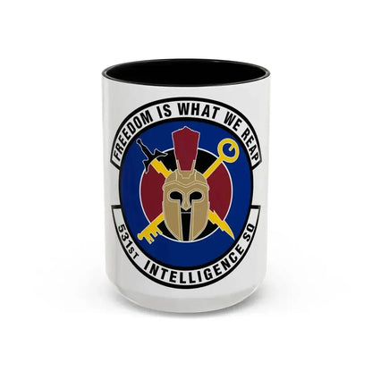 531 Intelligence Squadron ACC (U.S. Air Force) Accent Coffee Mug 15oz Black - Go Mug Yourself