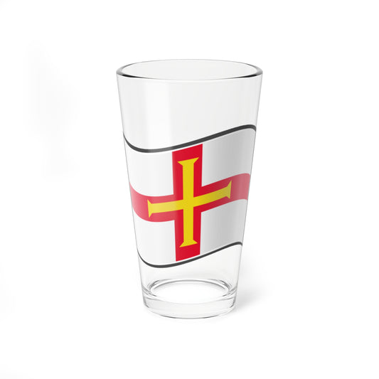 Nuvola Guernsey flag (United Kingdom) Pint Glass 16oz