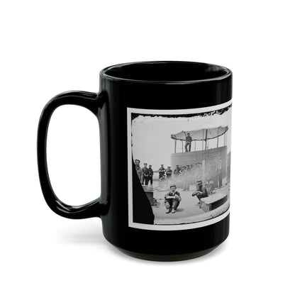 James River, Va. Sailors On Deck Of U.S.S. Monitor; Cookstove At Left (U.S. Civil War) Black Coffee Mug