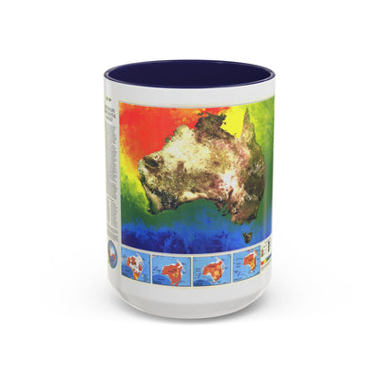 Australia's Continental Odyssey (1988) (Map) Accent Coffee Mug