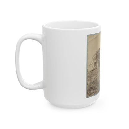 Aiken's House, James River, Va.(2) (U.S. Civil War) White Coffee Mug