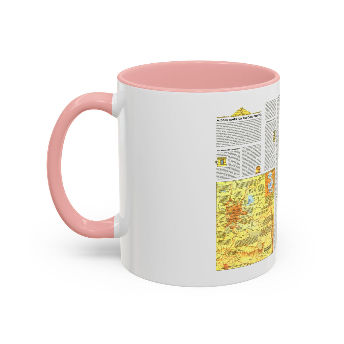 Central America - Archeological Map 2 (1968) (Map) Accent Coffee Mug