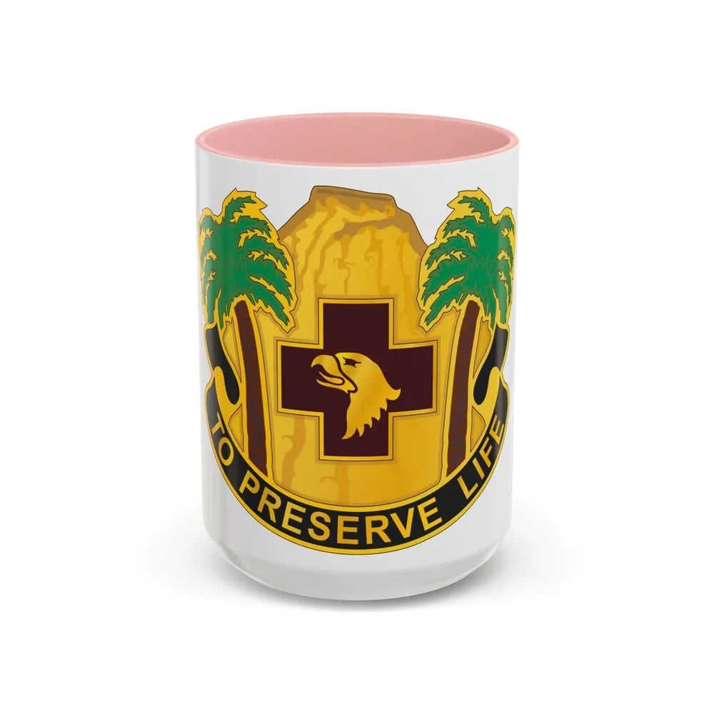 531st Hospital Center (U.S. Army) Accent Coffee Mug-15oz-Pink-Go Mug Yourself