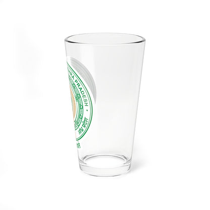 Emblem of Andhra Pradesh before 2014 (India) (Coat of Arms) Pint Glass 16oz