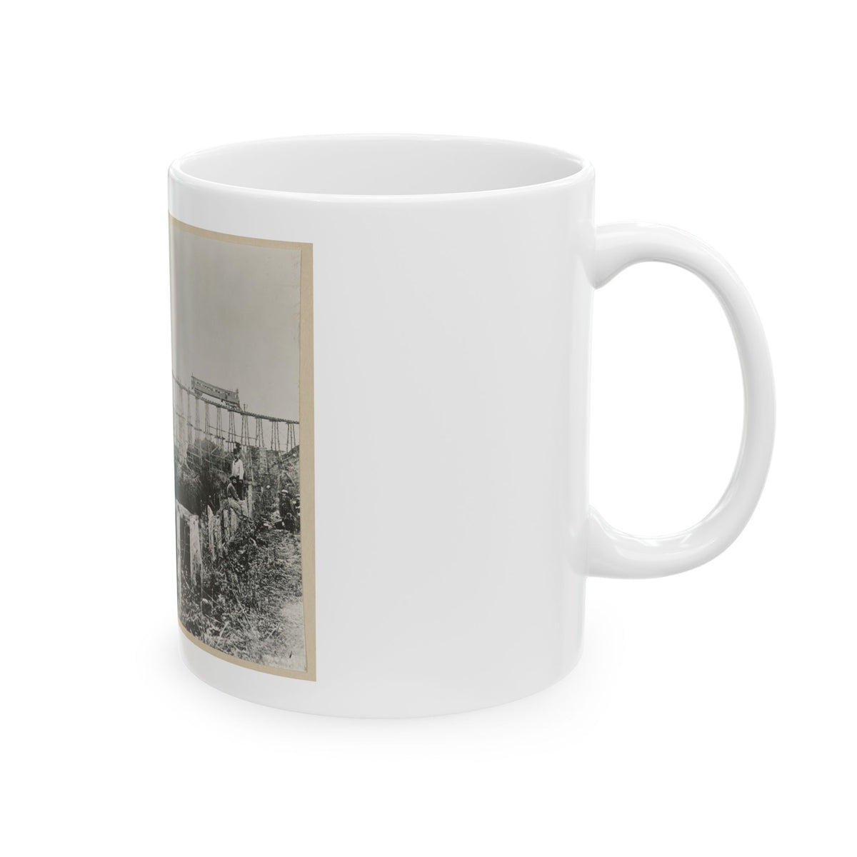 Bridge Over Running Water Creek Destroyed During The Civil War (U.S. Civil War) White Coffee Mug