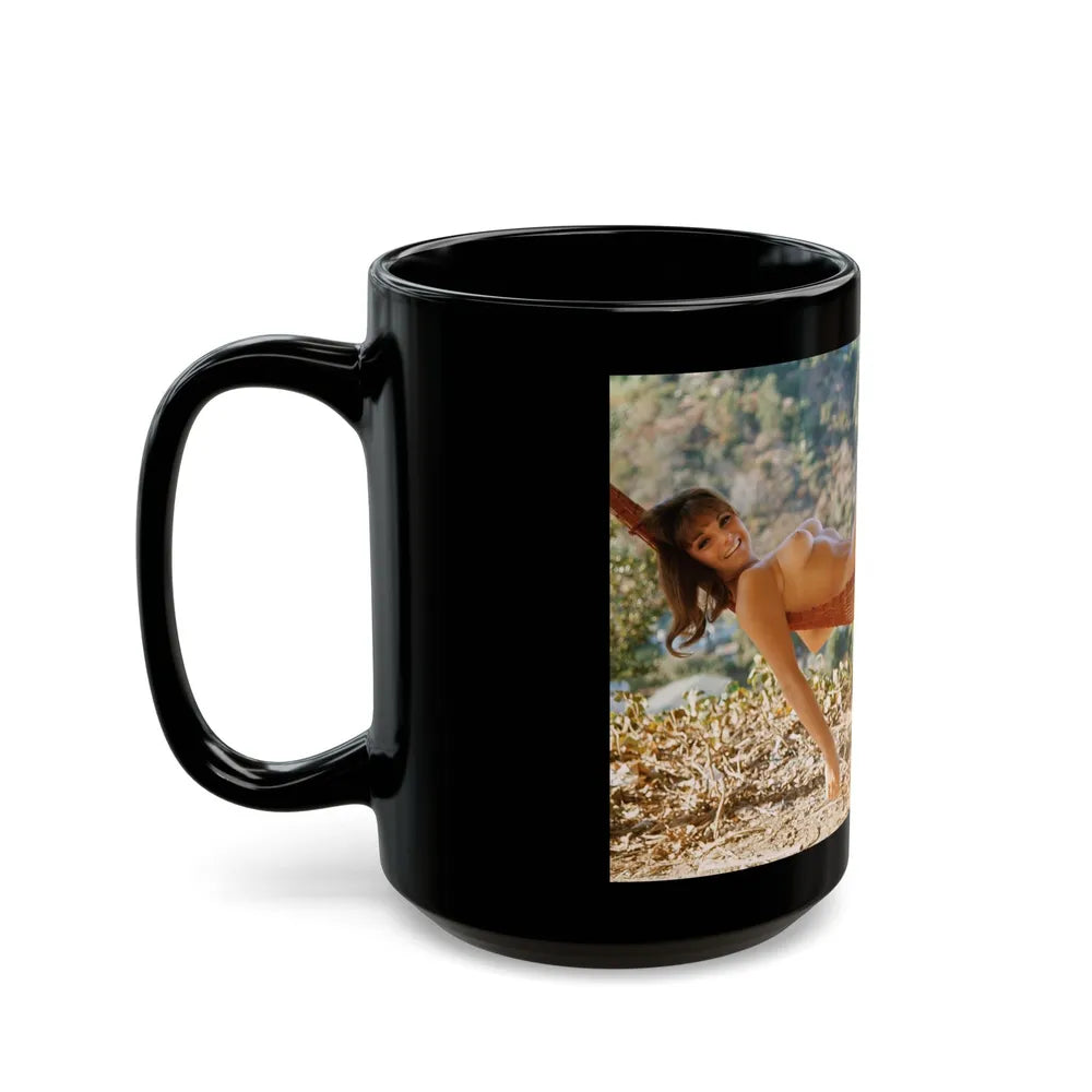 Victoria Vetri #103 - Nude (Vintage Female Icon) Black Coffee Mug-Go Mug Yourself