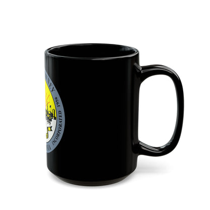 Seal of Downey California - Black Coffee Mug
