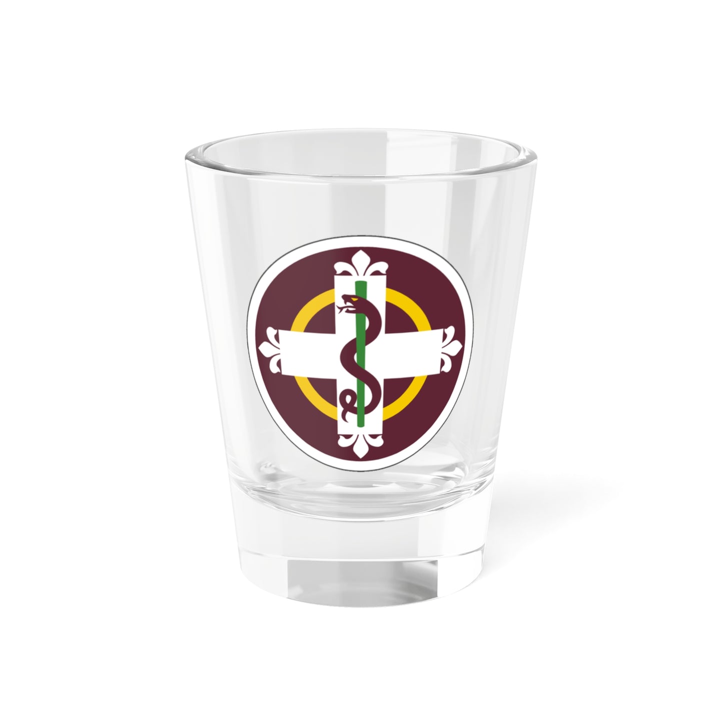 Verre à liqueur de la brigade médicale 338 (armée américaine) 1,5 oz