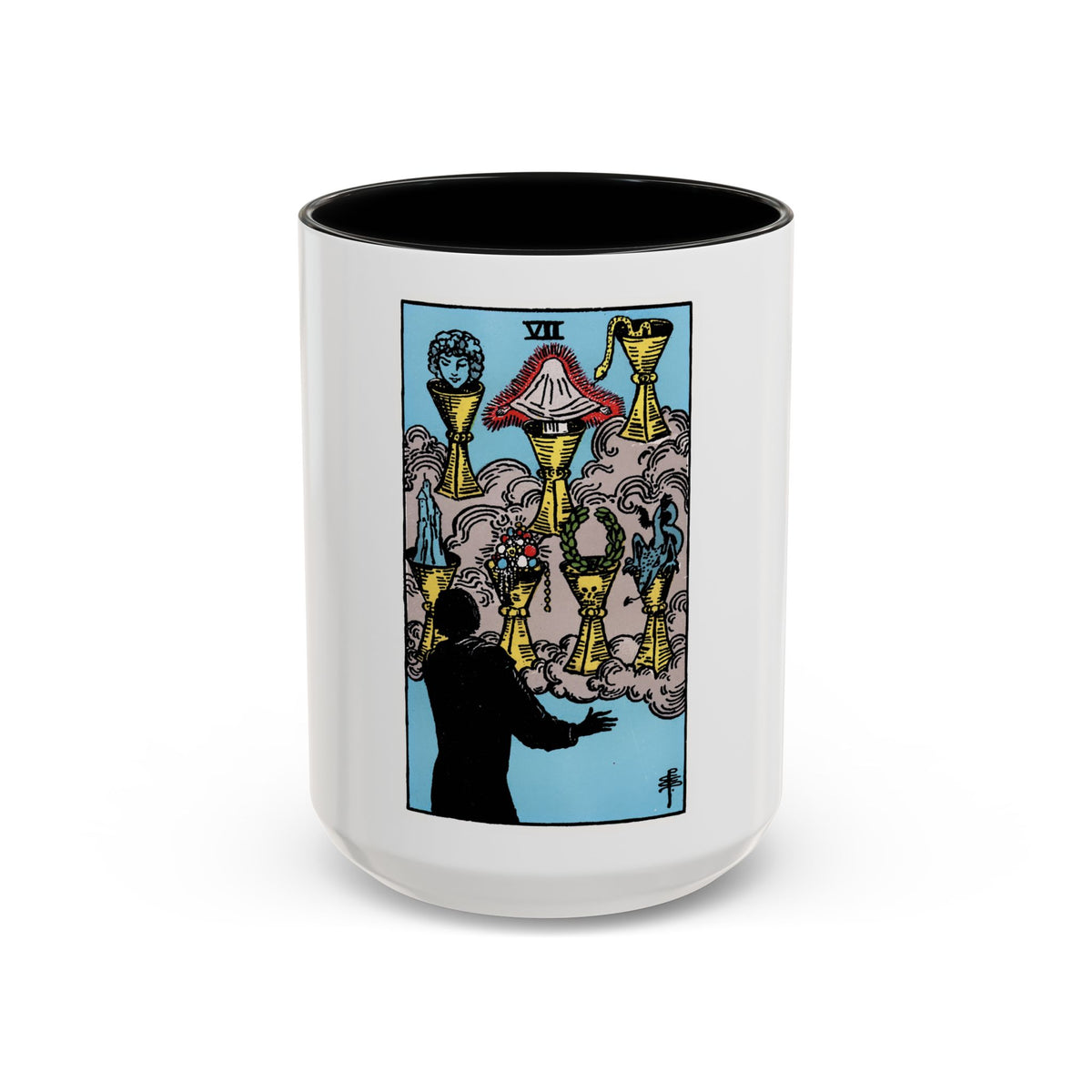 The 7 of Cups (Tarot Card) Accent Coffee Mug