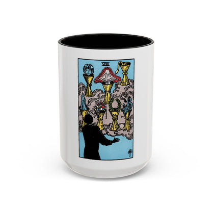 The 7 of Cups (Tarot Card) Accent Coffee Mug
