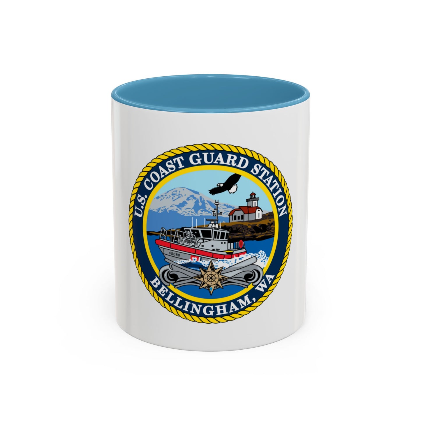 USCG Station Bellingham WA (U.S. Coast Guard) Accent Coffee Mug