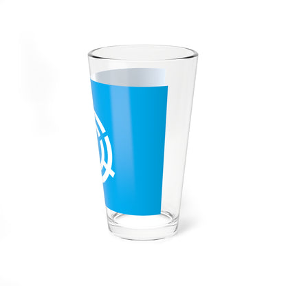 Flag of Ōma Aomori (Japan) Pint Glass 16oz
