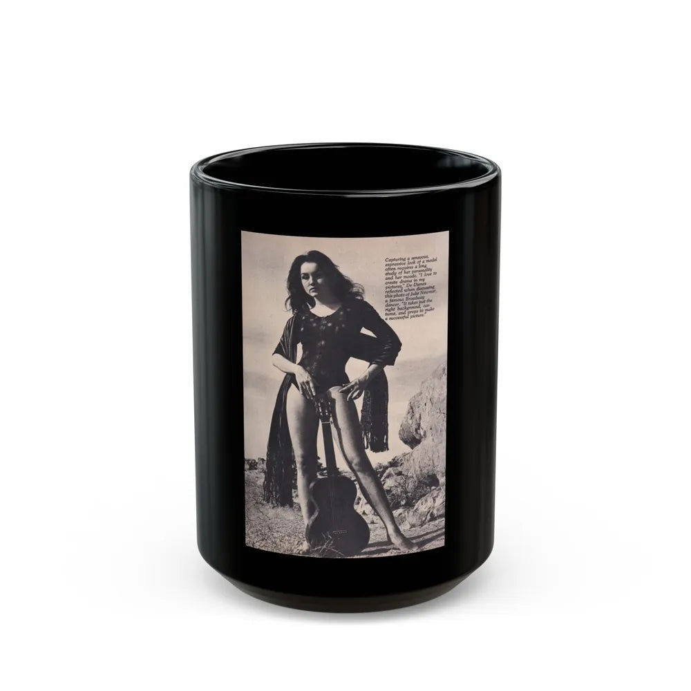 Julie Newmar #613 (Vintage Female Icon) Black Coffee Mug-15oz-Go Mug Yourself