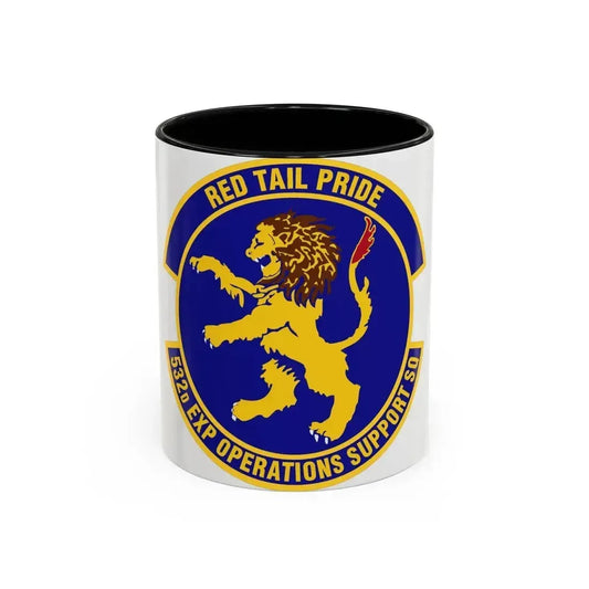 532d Expeditionary Operations Support Squadron (U.S. Air Force) Accent Coffee Mug 11oz Black - Go Mug Yourself