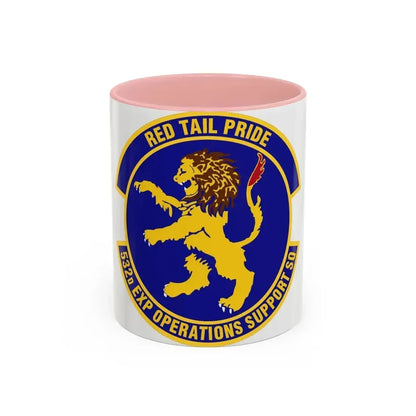 532d Expeditionary Operations Support Squadron (U.S. Air Force) Accent Coffee Mug 11oz Pink - Go Mug Yourself