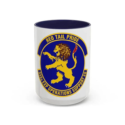 532d Expeditionary Operations Support Squadron (U.S. Air Force) Accent Coffee Mug 15oz Navy - Go Mug Yourself