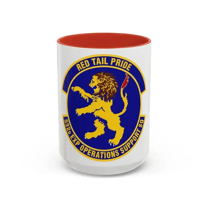 532d Expeditionary Operations Support Squadron (U.S. Air Force) Accent Coffee Mug 15oz Red - Go Mug Yourself
