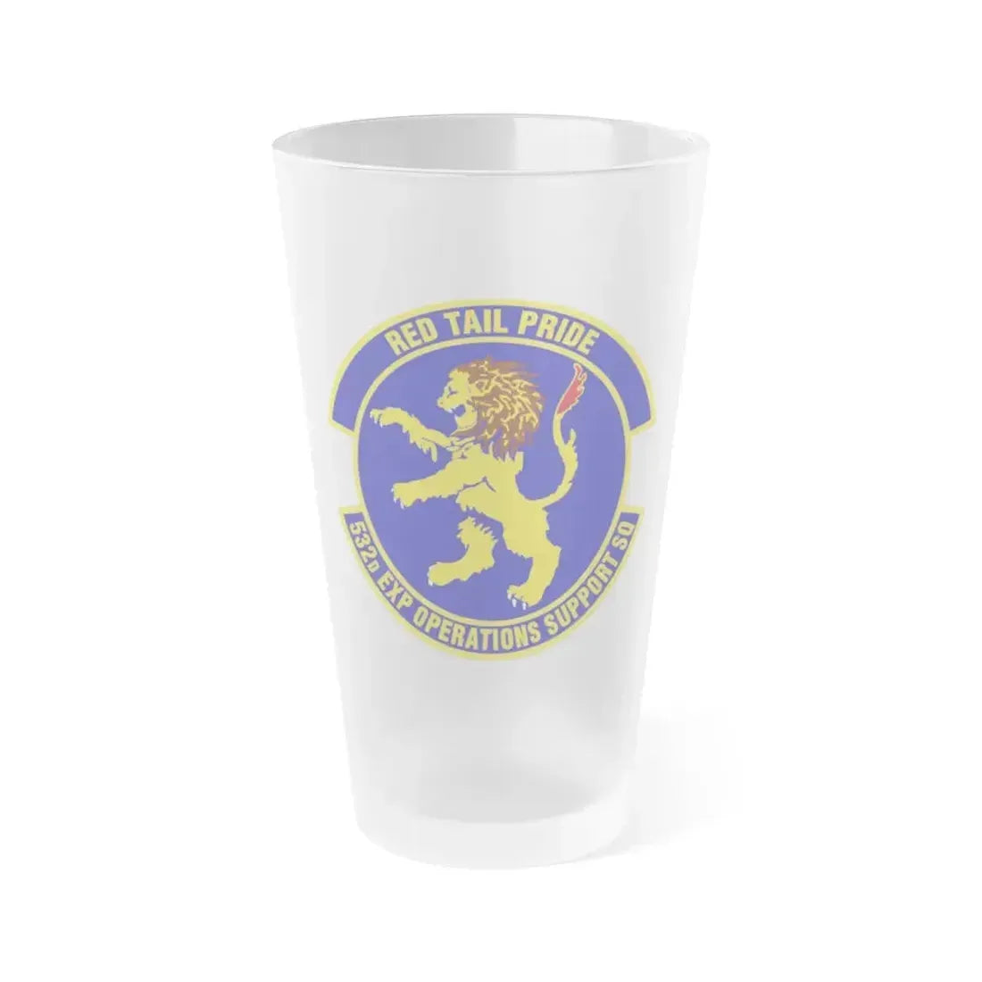 532d Expeditionary Operations Support Squadron (U.S. Air Force) Frosted Pint Glass 16oz 16oz Frosted - Go Mug Yourself