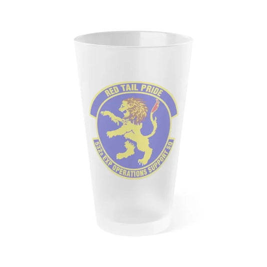 532d Expeditionary Operations Support Squadron (U.S. Air Force) Frosted Pint Glass 16oz 16oz Frosted - Go Mug Yourself