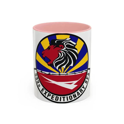 532d Expeditionary Security Forces Squadron (U.S. Air Force) Accent Coffee Mug 11oz Pink - Go Mug Yourself
