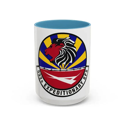 532d Expeditionary Security Forces Squadron (U.S. Air Force) Accent Coffee Mug 15oz Light Blue - Go Mug Yourself