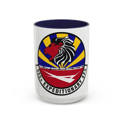 532d Expeditionary Security Forces Squadron (U.S. Air Force) Accent Coffee Mug 15oz Navy - Go Mug Yourself