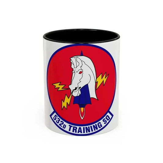 532d Training Squadron (U.S. Air Force) Accent Coffee Mug 11oz Black - Go Mug Yourself