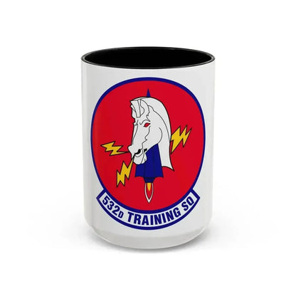 532d Training Squadron (U.S. Air Force) Accent Coffee Mug 15oz Black - Go Mug Yourself