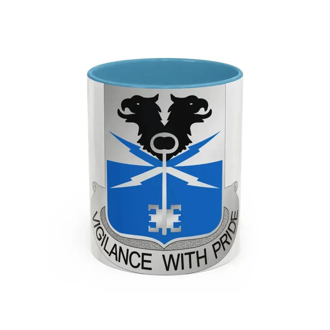 533 Military Intelligence Battalion (U.S. Army) Accent Coffee Mug 11oz Light Blue - Go Mug Yourself
