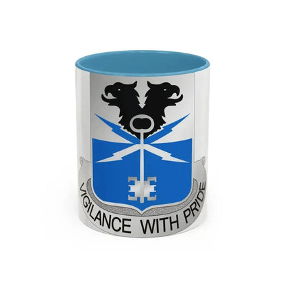 533 Military Intelligence Battalion (U.S. Army) Accent Coffee Mug 11oz Light Blue - Go Mug Yourself