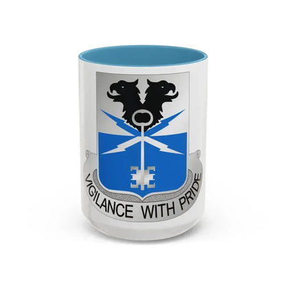 533 Military Intelligence Battalion (U.S. Army) Accent Coffee Mug 15oz Light Blue - Go Mug Yourself
