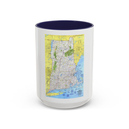 USA - Western New England 1 (1975) (Map) Accent Coffee Mug
