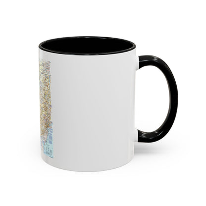 USA - Atlantic Gateways 1 (1983) (Map) Accent Coffee Mug
