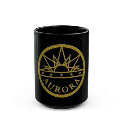 Seal of Aurora Colorado - Black Coffee Mug