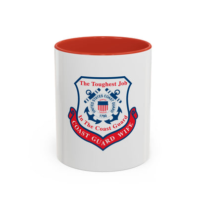 Coast Guard Wife (U.S. Coast Guard) Accent Coffee Mug