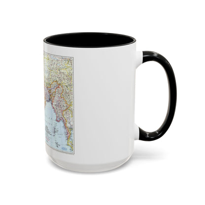 India and Burma (1946) (Map) Accent Coffee Mug